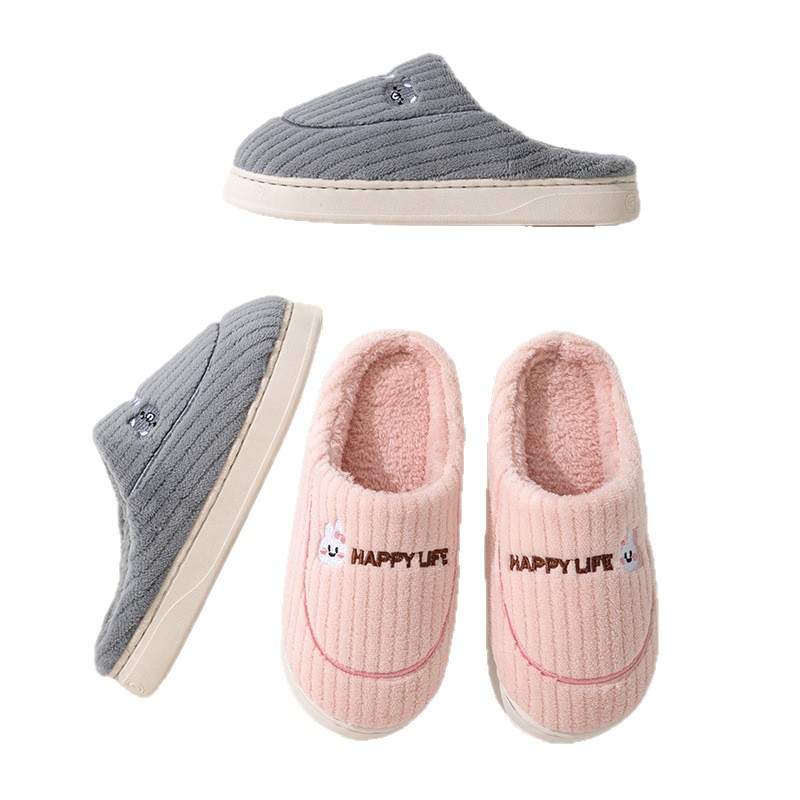 Cixi zapatillas de algodón damas invierno interior antideslizante calentamiento pareja zapatillas de algodón hombre al por mayor transfronterizo