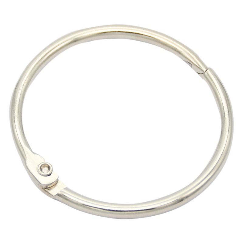 Cross-Border Hot-Selling Metallic Silver Book Rings DIY Notebook Storage Binder Rings Detachable Binding Rings