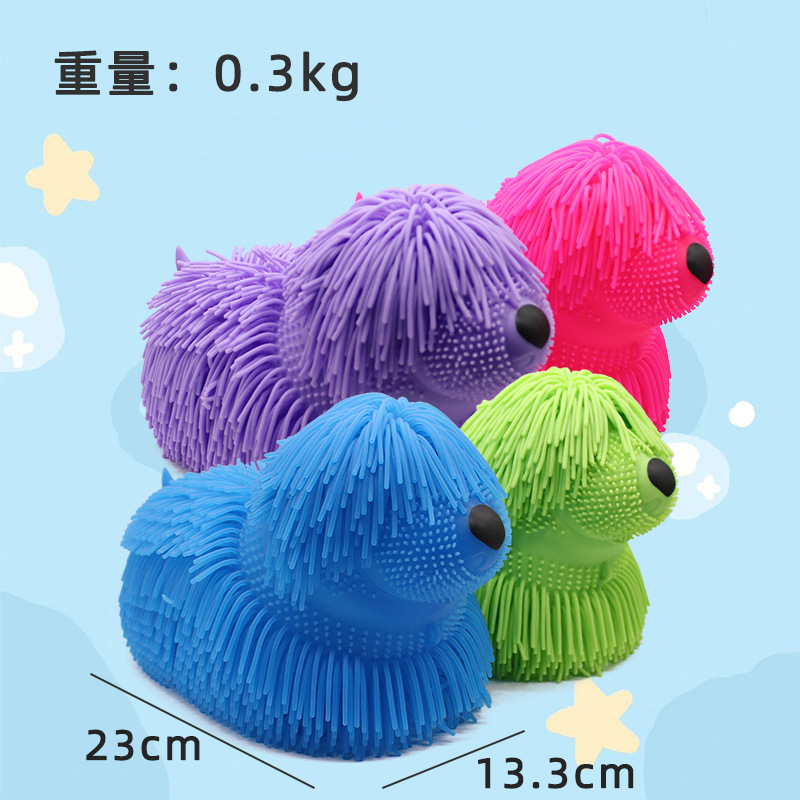 Juguetes de descompresión TPR de venta caliente transfronteriza, juguetes de descompresión para niños, grandes bolas de pelo de conejo de pelo largo, regalos creativos de ventilación