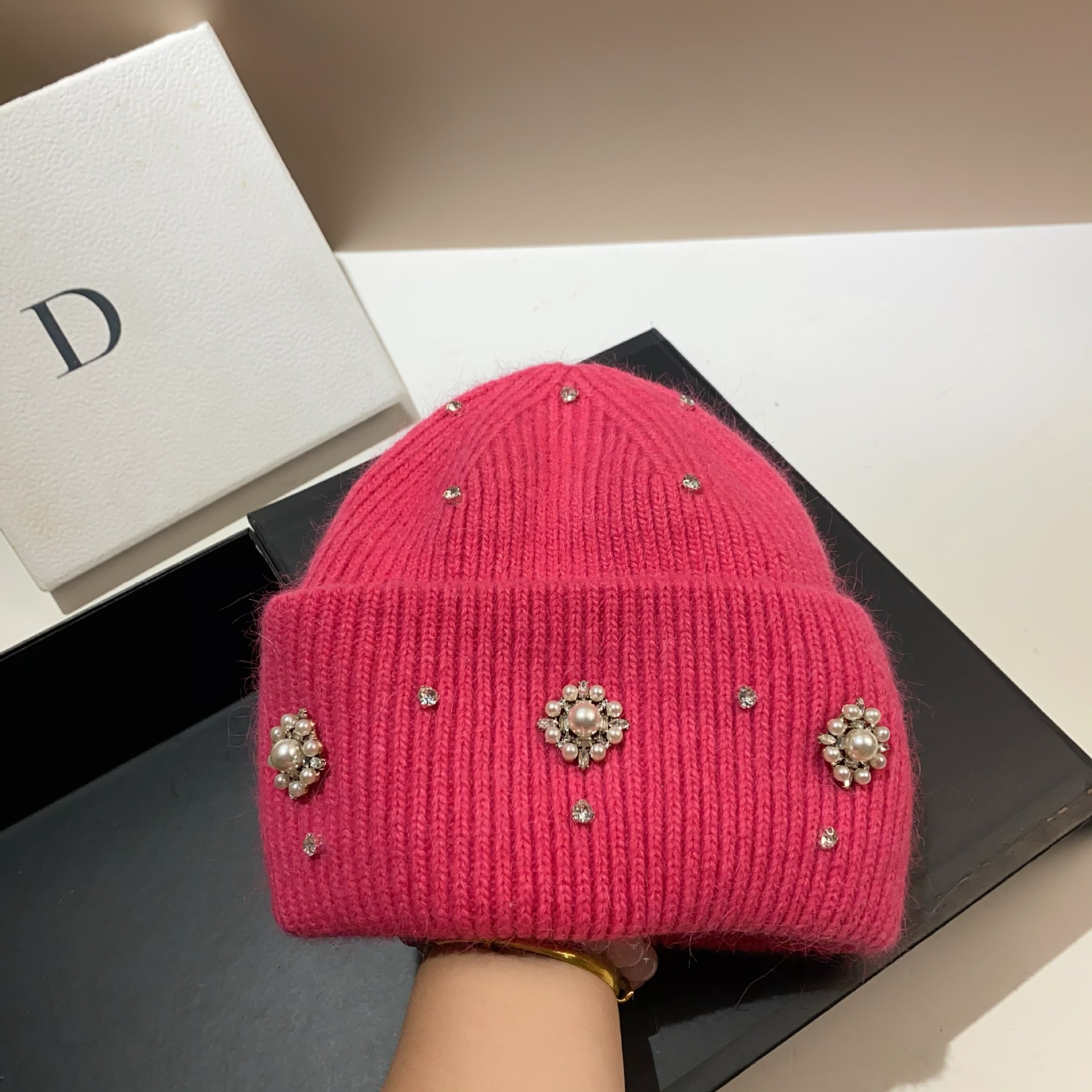 Palast Feng Shui Diamant Kaninchen Haar Gestrickte Herbst Winter Neue Prinzessin Süße und Edle Dame Xiaoxiangfeng Warme_voghion.com