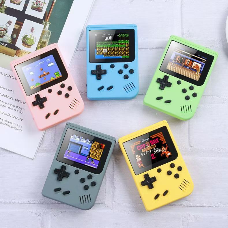 クロスボーダーマカロン 500-in-1 レトロノスタルジックな携帯ゲーム機子供のおもちゃ学生クラシックダブルハンドル|undefined