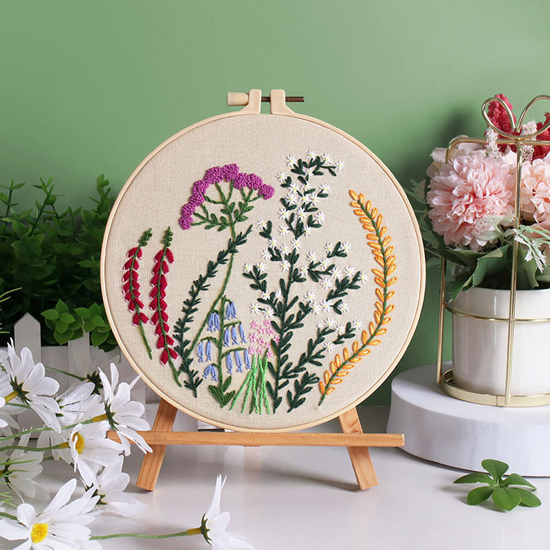 DIY material de bordado hecho a mano paquete original ramo de flores de bordado Europeo kit de costura Inglés