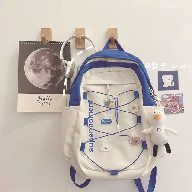 Japonés Harajuku Retro Ropa de trabajo Hong Kong estilo chica mochila estilo coreano ins estudiante de secundaria mochila mujer mochila de viaje