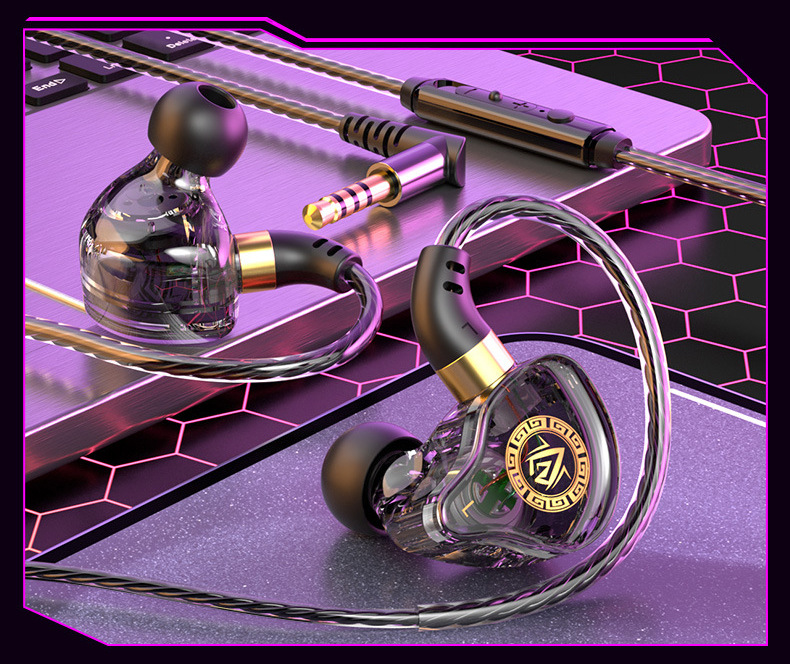 auriculares con cable transfronterizos en el oído juegos deportivos para Apple Samsung Huawei teléfonos móviles 3.5 auriculares tipo c