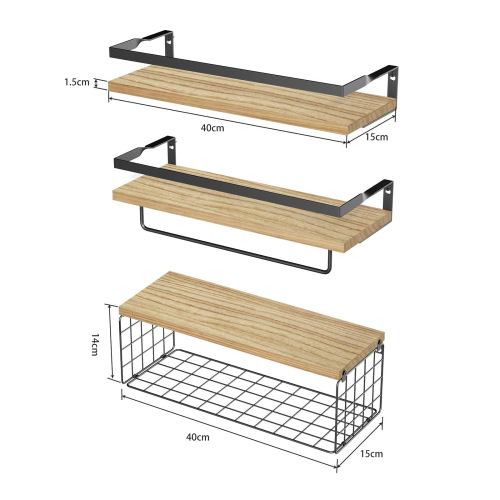 Iron wall shelf, bathroom wall towel rack, washroom supplies storage shelf, wall decoration rack