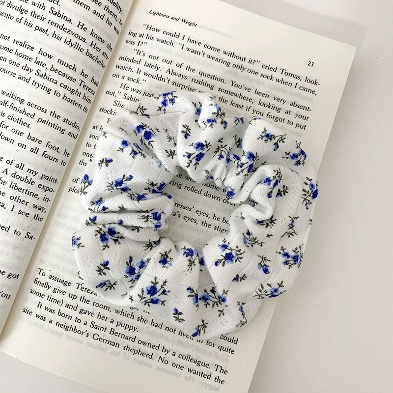 Corea del Sur Internet celebridad corbata Cola de Caballo Linda cuerda de pelo floral Plaid tie cabeza de pelo niña de las flores Daisy cuerda de pelo intestino grueso anillo de pelo