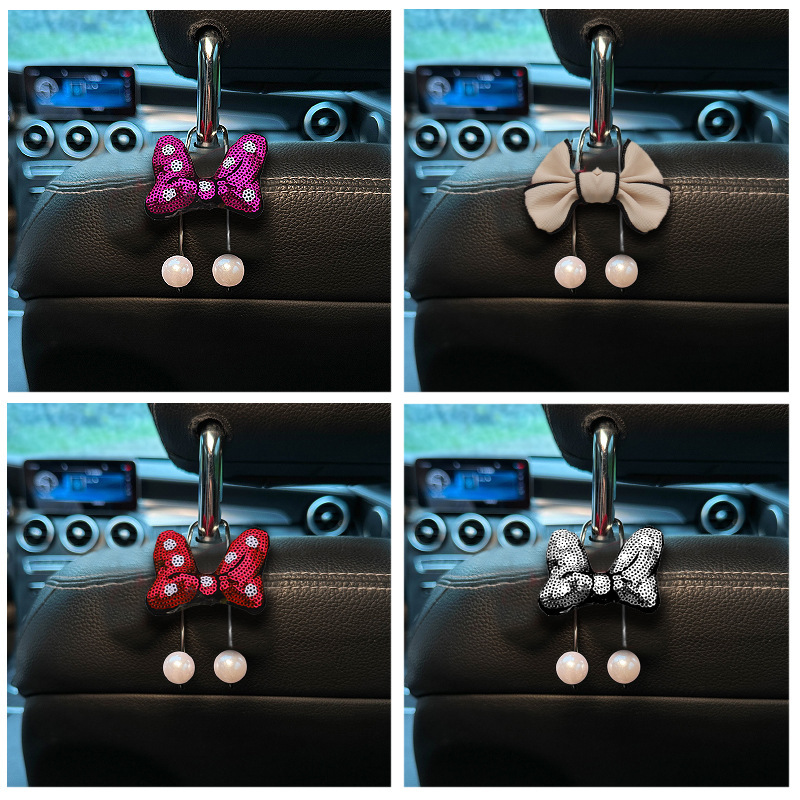 Gancho para coche, respaldo del asiento del coche, gancho de almacenamiento trasero multifuncional, red roja, arco, diosa, suministros para el coche