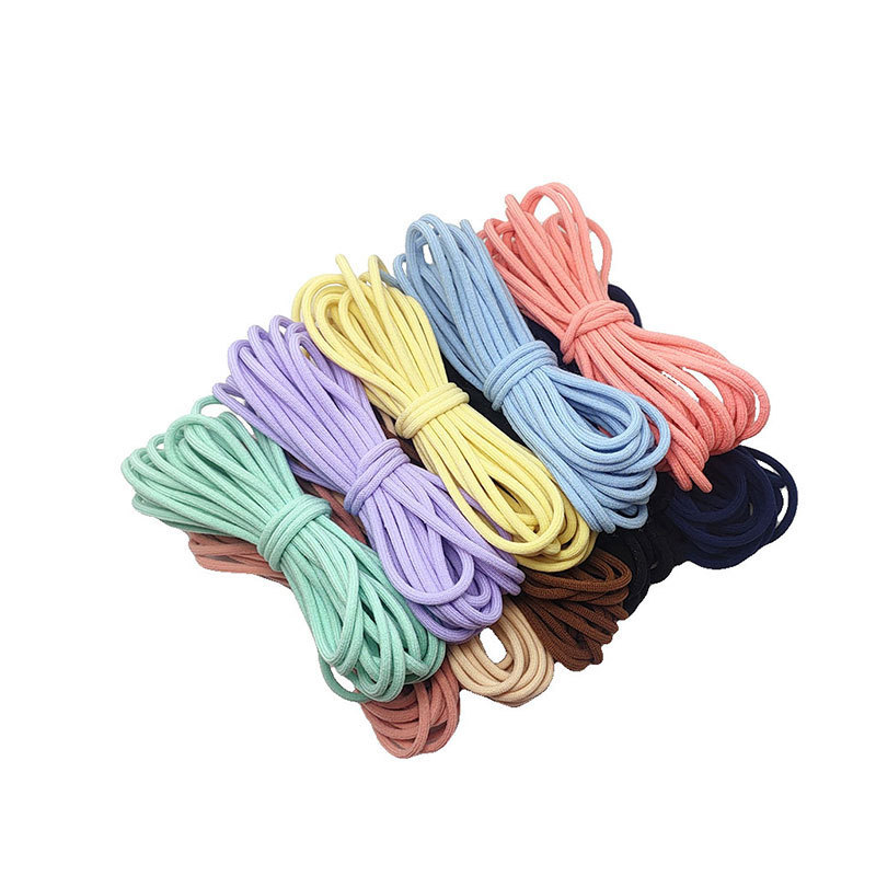 20 Colors 3mm Towel Material High Elastic Round Hair Rope Rubber Band Handmade DIY Hair Ring Head Rope Jewelry Accessories Materials Wholesale