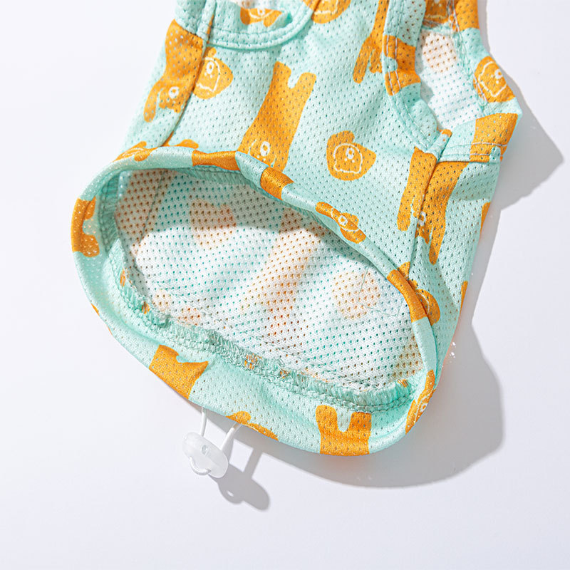 Chalete de oso simple y lindo verano perro ventilado tracción chaqueta con capuchón perro pequeño cachorro ropa de mascotas