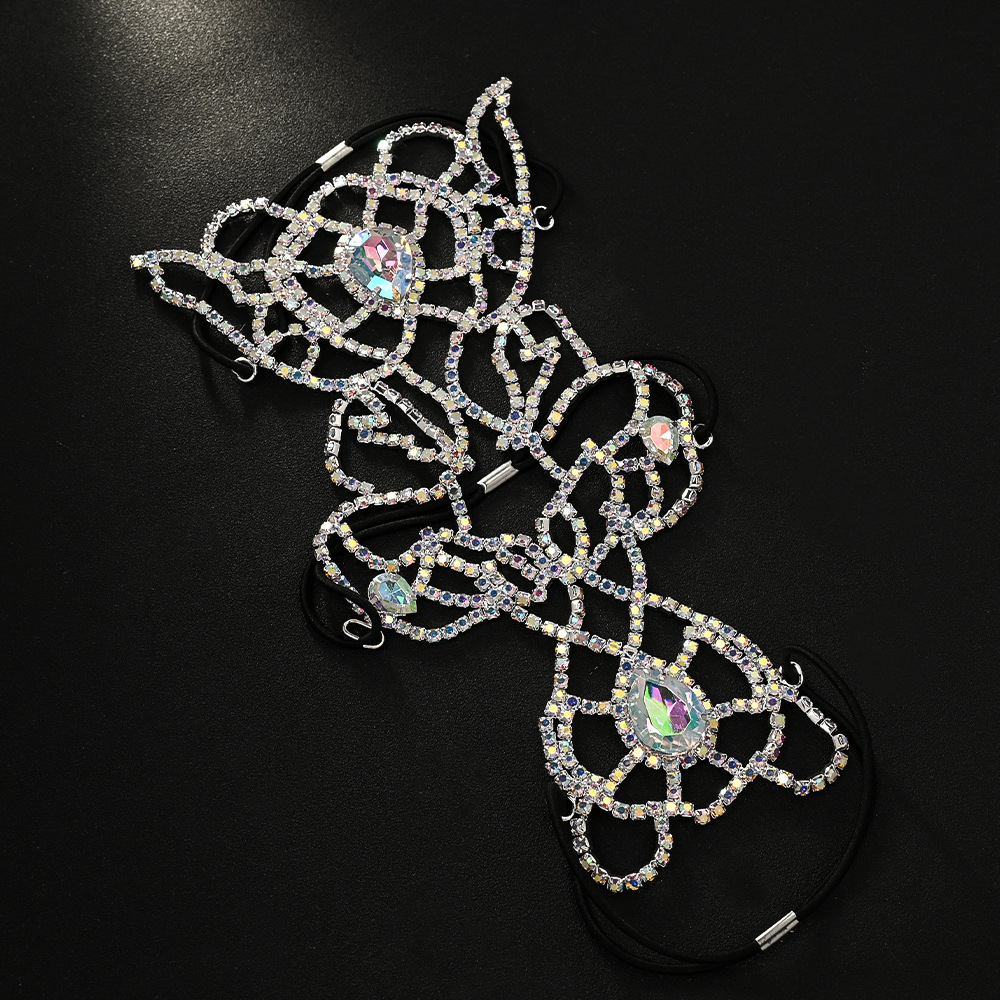 Ventas transfronterizas de cadenas de piernas de viento bohemio exageradas cadenas de piernas de diamante de color accesorios cadenas de cuerpo cadenas de piernas femeninas