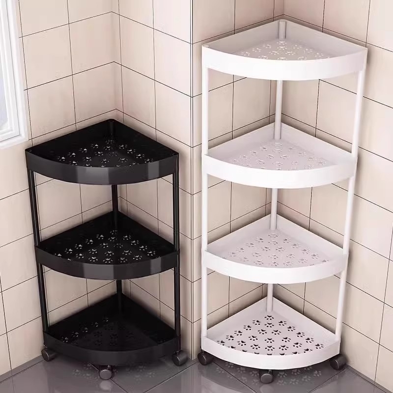 Storage Rack Bathroom Cosmetics Triangle Trolley Bathroom Toilet Bathroom Multi-Layer Tripod Storage Rack