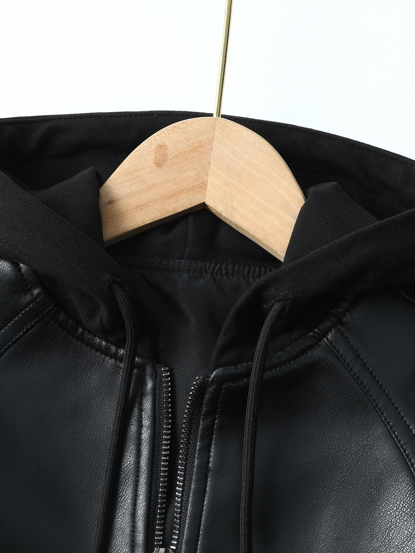 Polyurethane children's demi-season jacket for boys with hood 4