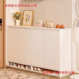 鞋柜奶油风家用门口入户玄关柜一体靠墙大容量储物柜简易收纳鞋架