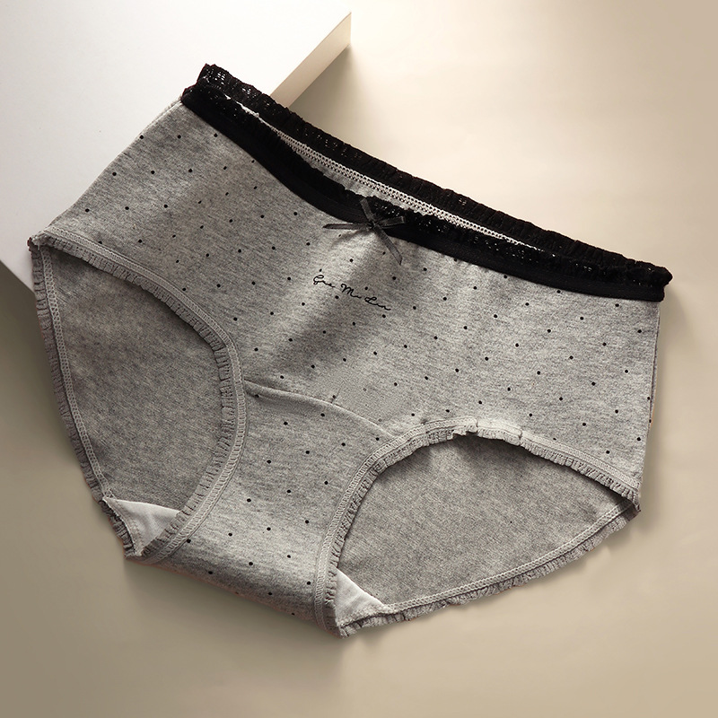 Pantalones de algodón de arco dulce para niñas antibacterianas alargadas para niñas de cintura media transpirables sin marcas de algodón image 7