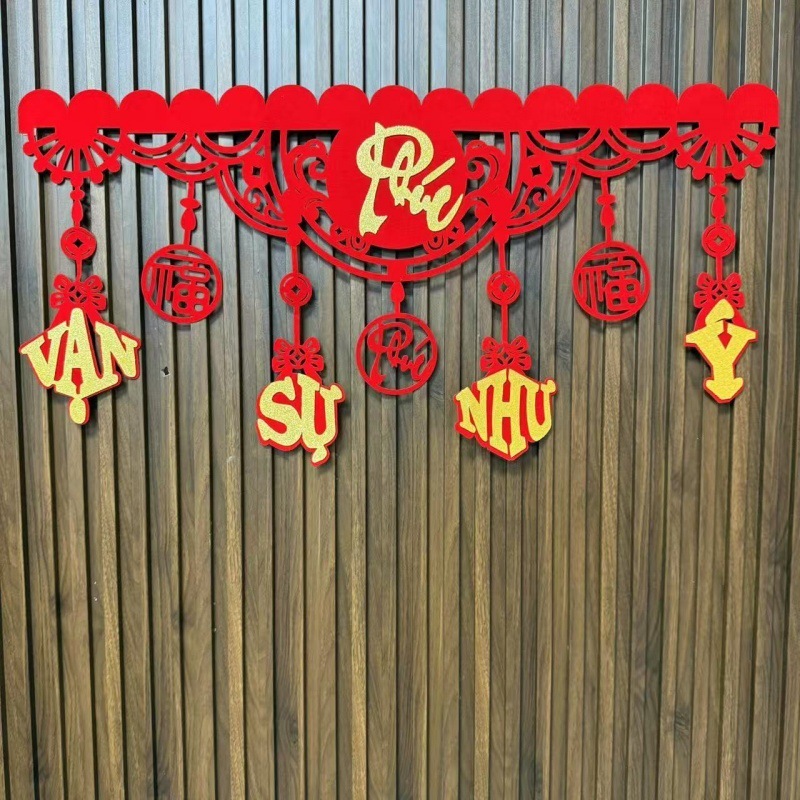 2026新年春节过年越南中国结毛毡布无纺布新款装饰挂件 外贸爆款|undefined