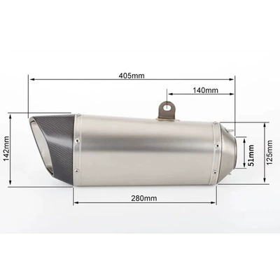 Exhaust pipe for motorcycle modification, SC laser logo