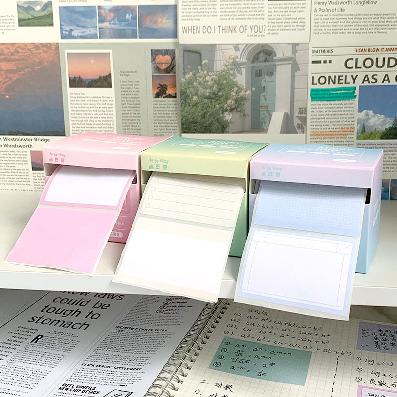 Detachable high quality note, sticker for students, gradient -> Отсоединяемая высококачественная записка, наклейка для учащихся, градиент