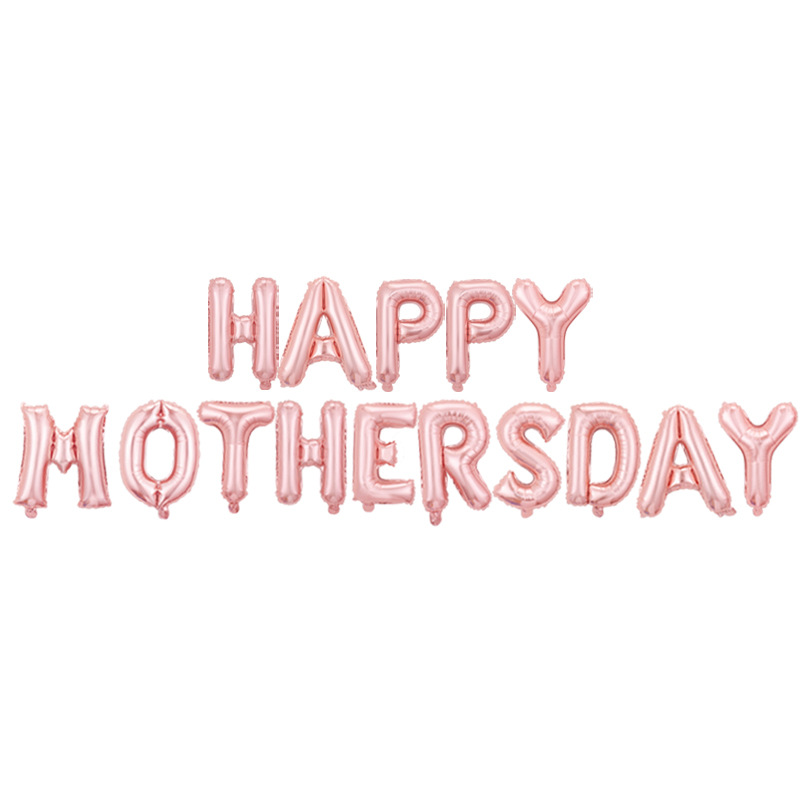 Globo feliz de la decoración de la atmósfera del partido del mothersday del globo feliz de la carta del día de madre 16 pulgadas