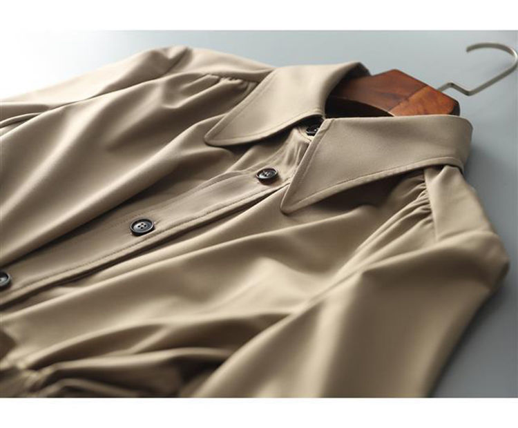 Trench leggero da donna, primavera 2025, nuovo stile coreano, elegante, trendy, cappotto petite, giacca-camicia di media lunghezza_voghion.com