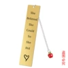 SQD018 bookmark single side bright gold