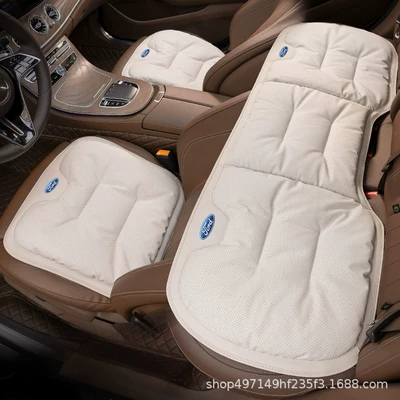 Universal seat cover Winter and Summer Cushions - off-white-nappa-leather-front-and-rear-three-piece-set-4646