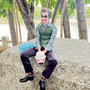 16cm Clown Car Roof Ornament Heath Ledger Marvel Suicide Squad Sitting Figure Model for Boys Car Accessories