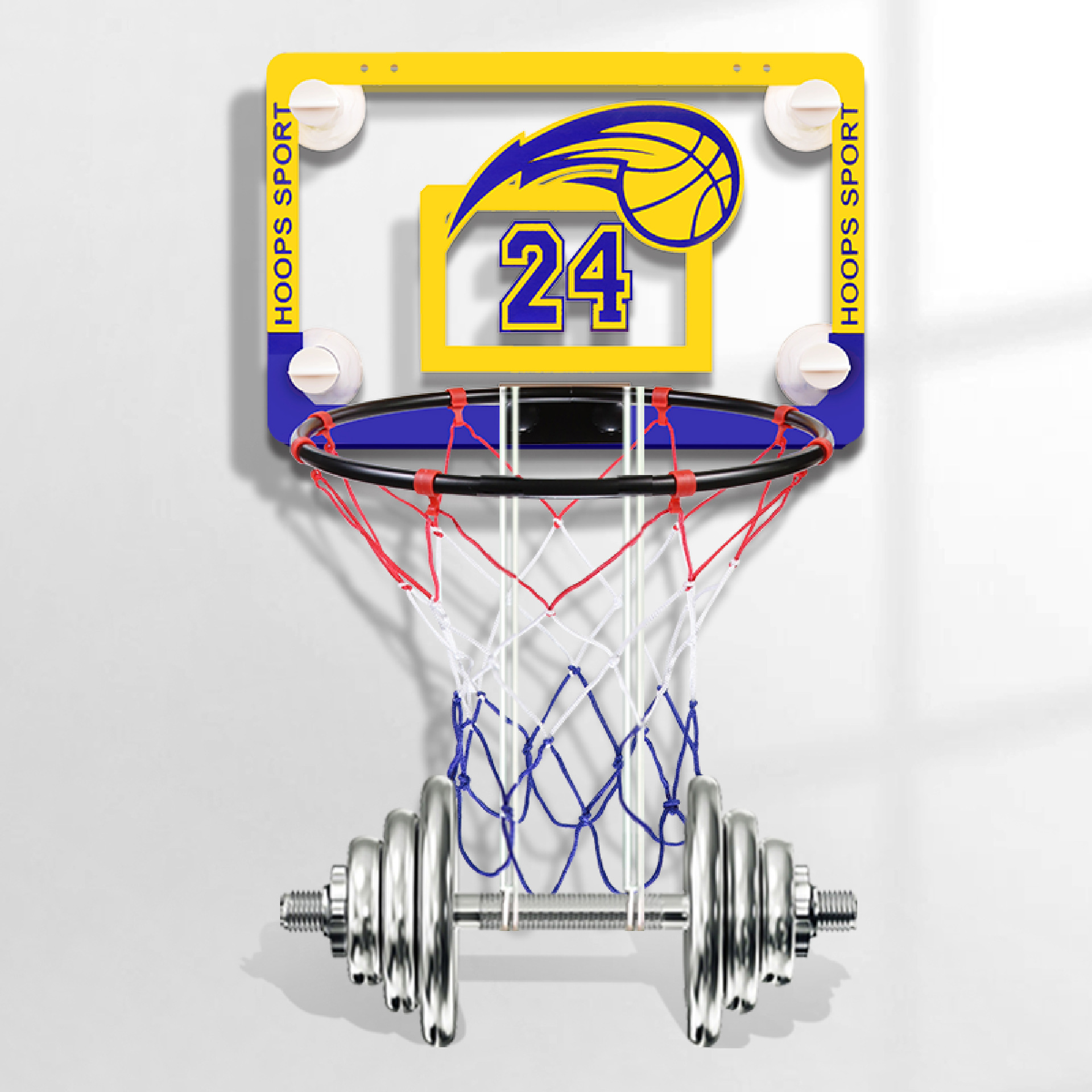 吸盘篮球框室内免打孔7号可折叠壁挂式家用投篮球架儿童静音球筐