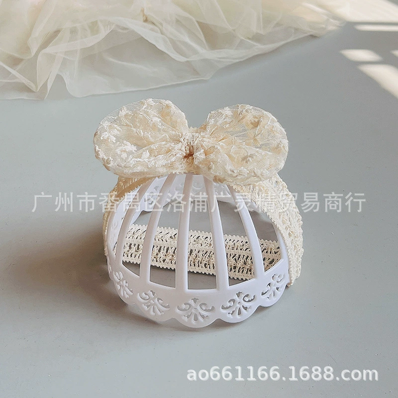 Милая принцесса кружевной бант ободок для волос детская полная луна сто дней фото голова цветок детская девочка эластичная повязка на голову аксессуары для волос