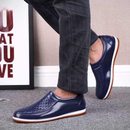 Men's Cross-border Waterproof Rain Boots Low-top Water Shoes Short Rain Boots Kitchen Work Waterproof Slip-Resistant Construction Wear-resistant Rubber Shoes Wholesale