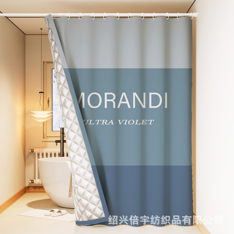 Winter Cotton-Padded Waterproof and Windproof Door Curtain, Shower Partition Curtain, Punch-Free Hook-Type Cartoon Digital Print Curtain Winter Cotton-Padded Waterproof and Windproof Door Curtain, Shower Partition Curtain, Punch-Free Hook-Type Cartoon Digital Print Curtain