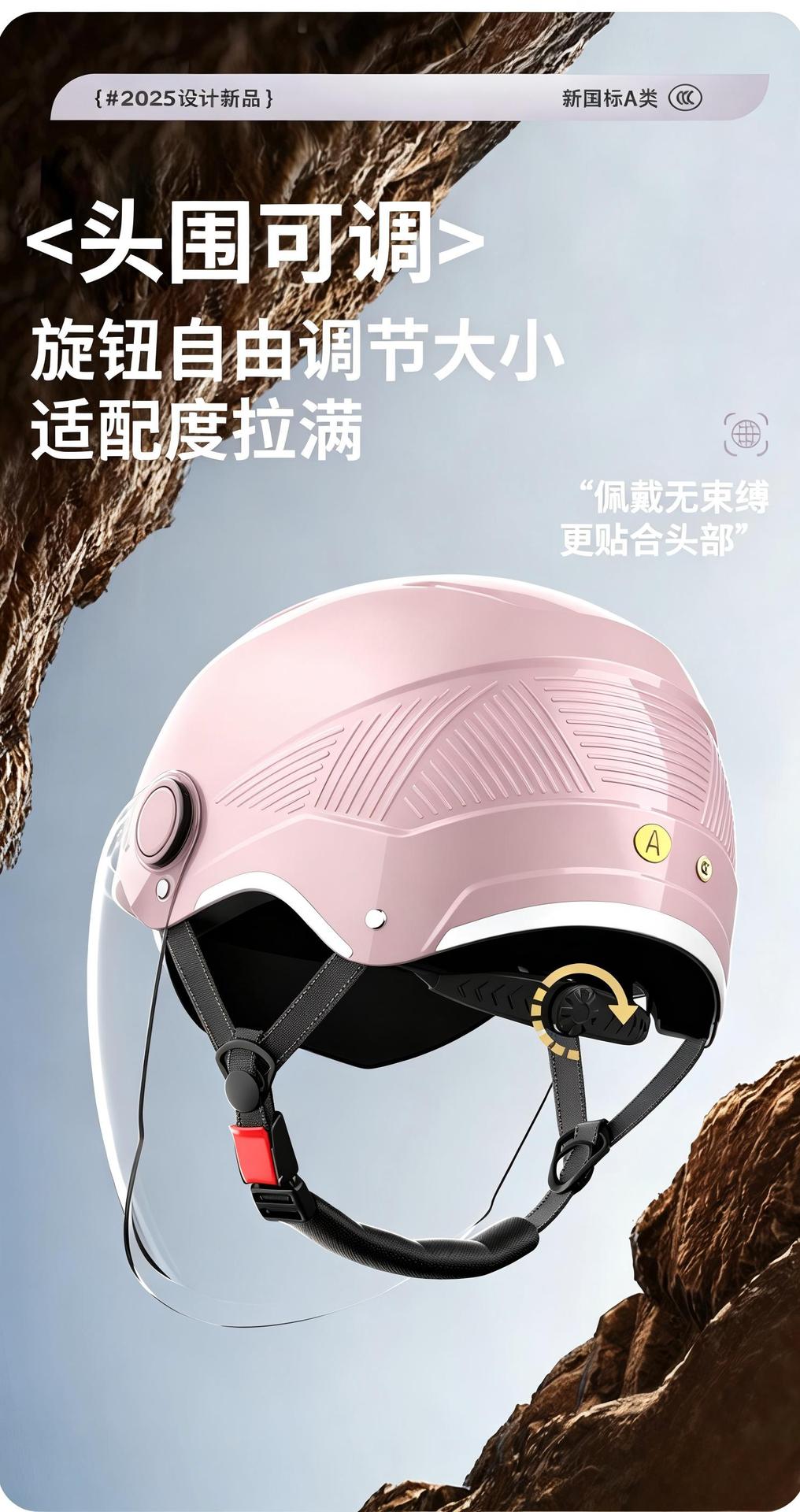 3C Certified Electric Vehicle Helmet, Summer Sun Protection and Anti-Fall, Unisex Electric Motorcycle Riding Double-Mirror Safety Helmet