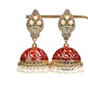 Fashionable ethnic earrings, small bell from pearl, jewelry, 2022 collection, India, ethnic style, wholesale