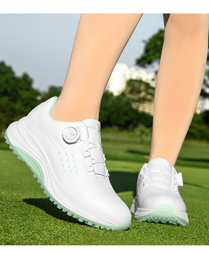 Giày golf nữ PGM mùa hè chống thấm, đế nhẹ không đinh — XZ373 [Loại hồi phục chậm] Màu trắng anh đào rơi, XZ373 [Loại hồi phục chậm] Gió trắng chi tiết 14