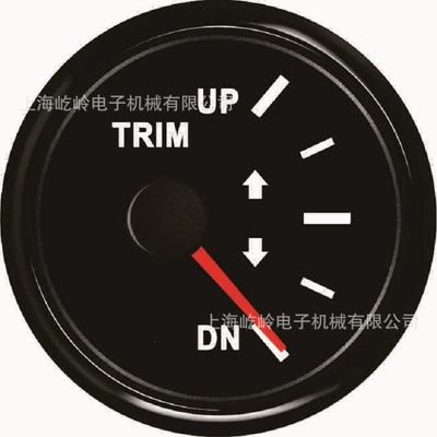 automobile instrument – 0-190 Ohms - black-model-black-bottom-pointer-to-the-right