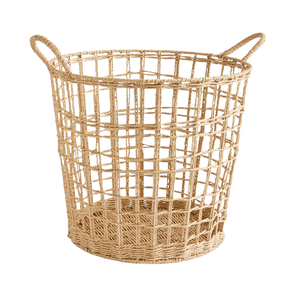 Cesta de ropa sucia tejida, canasta de almacenamiento de clasificación de ropa de dormitorio de gran capacidad para el hogar, canasta de ropa sucia para baño, canasta de lavandería para baño