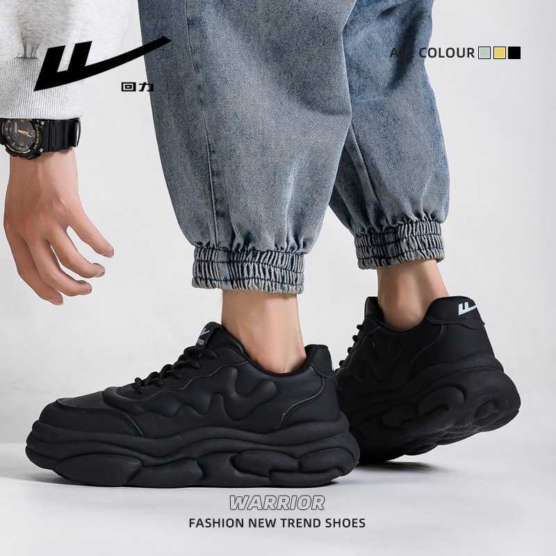 Huili nuevo color sólido de alto valor nuevo estilo de zapatos de moda zapatos deportivos casuales de hombre cómodos zapatos de trabajo gruesos