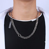 Titanium steel Cuban chain splicing multi -way to wear neutral necklace sweater chain