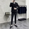 Black [suit+vest+trousers]