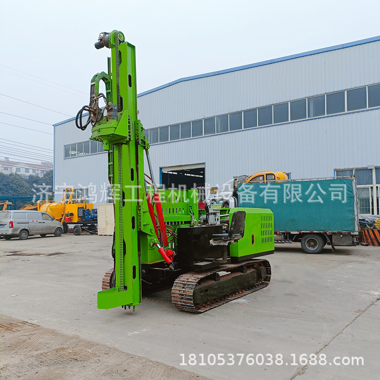 2024光伏工程钻孔机 高原履带式地基打桩机 锤式升降桩架工程专用