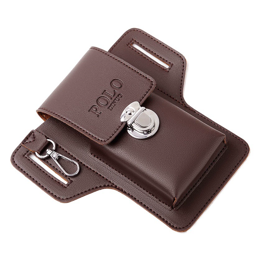 Сумка для мобильного телефона Поясная сумка Мужской универсальный кожаный чехол Висячий пояс Кожаный Чехол для мобильного телефона