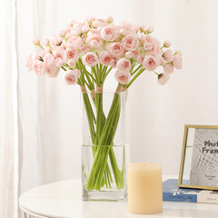 6 bunches of simulated small tea flower buds, artificial flowers, hand-tended flower arrangements, fake flower bouquets, decorative flowers, wedding decorations