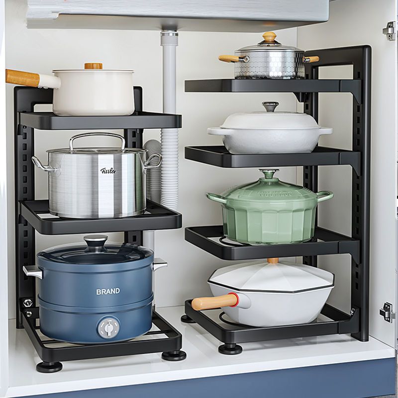 Pot Rack Special Storage Pot Storage Kitchen Stainless Steel Shelf Storage Rack Lower Sink Multi-Layer Household Cabinet Pot Rack Special Storage Pot Storage Kitchen Stainless Steel Shelf Storage Rack Lower Sink Multi-Layer Household Cabinet