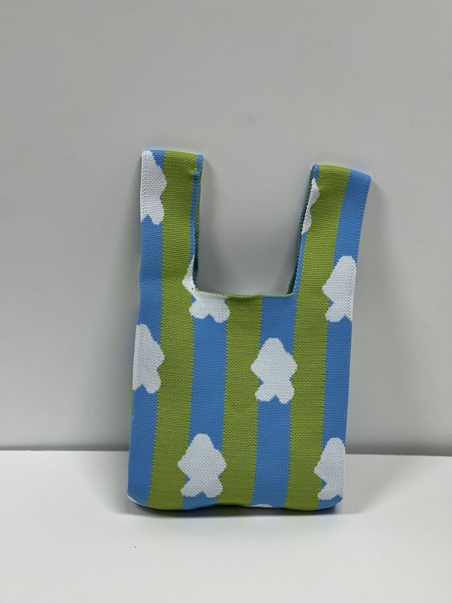 Bolso de mano tejido para embalaje de regalos, bolso tejido con múltiples patrones, estilo ins, bolso tejido para mujer, mini versátil.