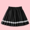 Black double -white old skirt