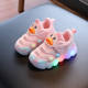 2024 new baby luminous cartoon sneaker boys and girls soft bottom running shoes young children LED luminous shoes cartoon