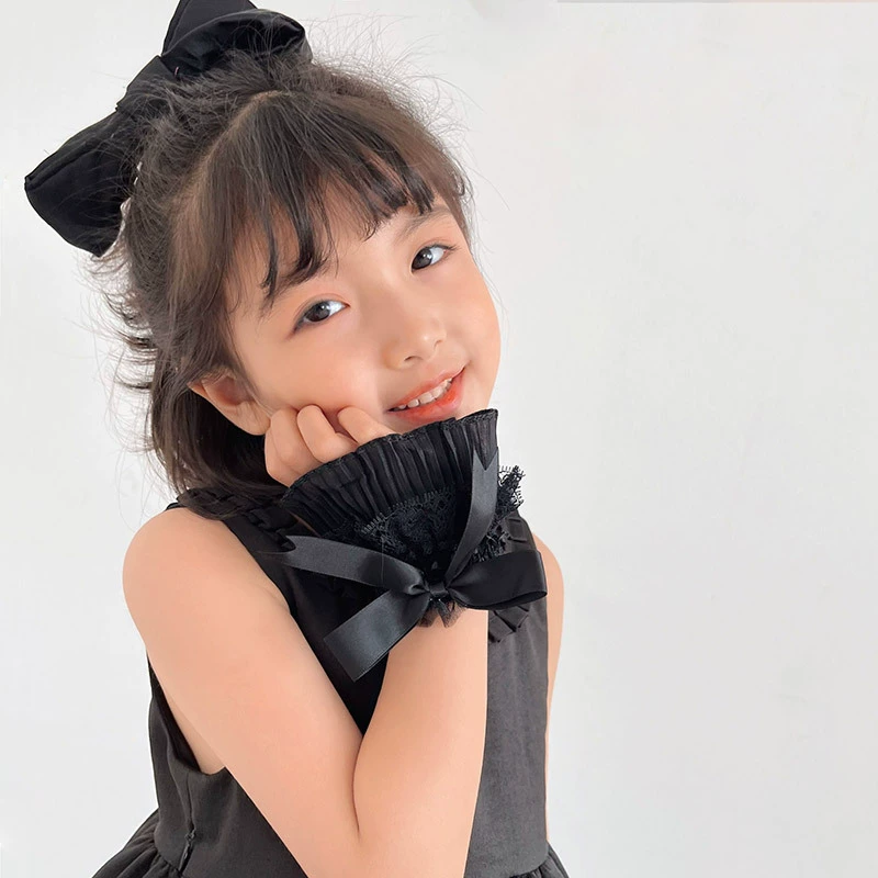 Hotmoon2023 новый милый бантом с рукавами дочь дети принцесса Лолита кружевной нарукавник