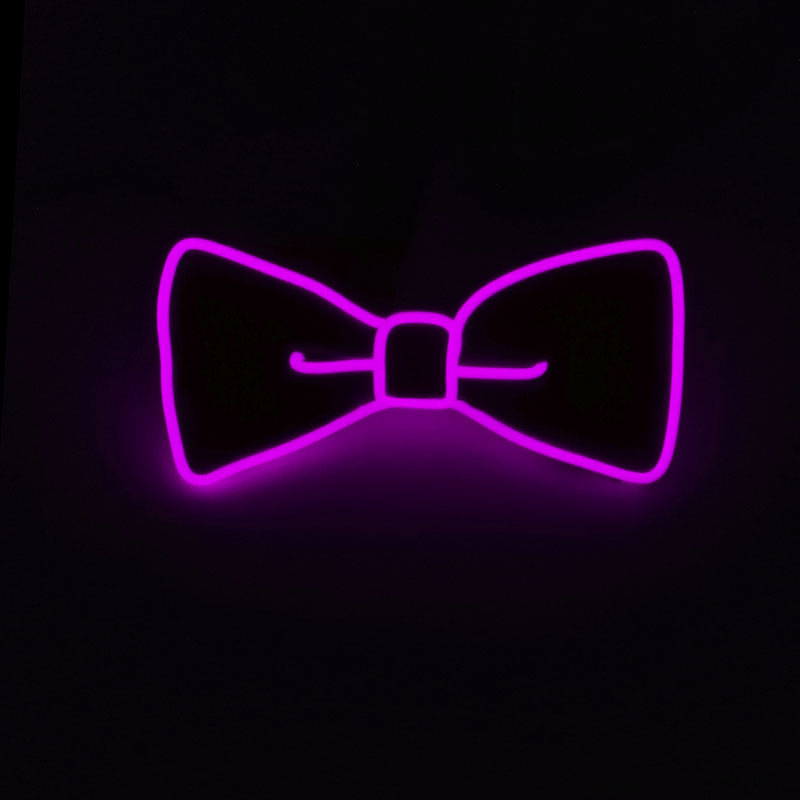 Corbata luminosa LED, suministros para fiesta de baile de Carnaval, pajarita luminosa de diez colores, accesorios de ambiente para discoteca, bar y discoteca