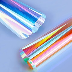 まぶしい色の膜の幻のレーザーの紙の七色のガラスの紙の膜の膜の透明な接着剤の手作りの虹の膜のカラーの透明なシール