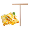 woodiness pancake rolled with crisp fritter Rake circular grilled savory crepe tool Egg cake Scraper diy Batter tool