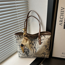 新中式包包女2025新款休闲大容量单肩包手提包通勤托特包手拎包